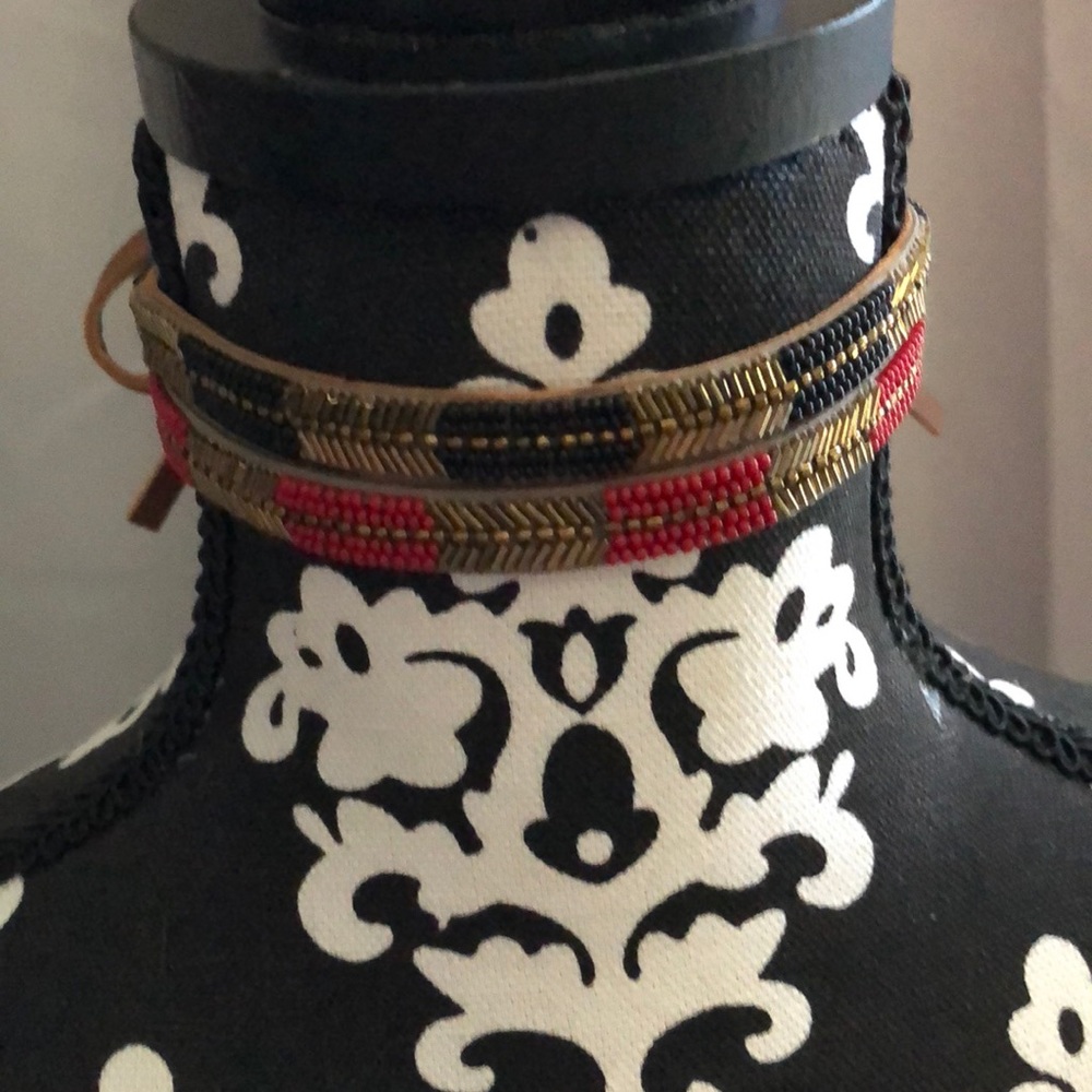 BEAUTIFUL CHAN LUU leather and bead chokers!